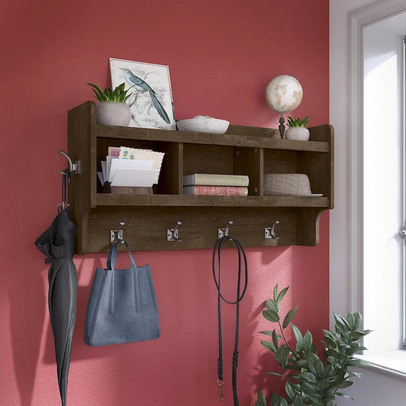 Porte-manteau mural 40W avec étagère