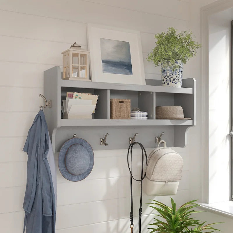 Porte-manteau mural 40W avec étagère