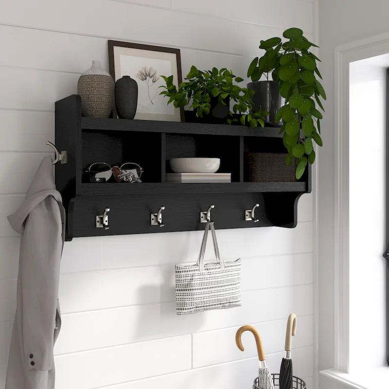Porte-manteau mural 40W avec étagère