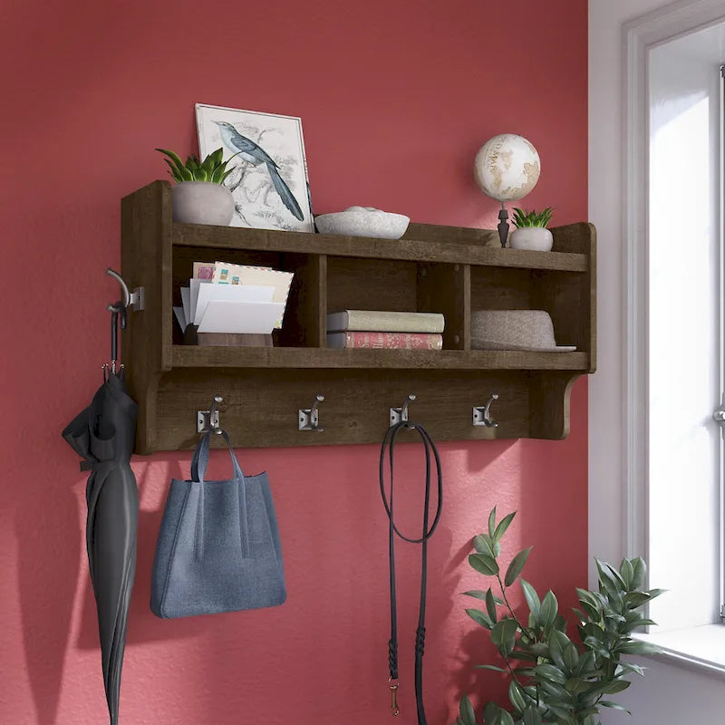 Porte-manteau mural 40W avec étagère