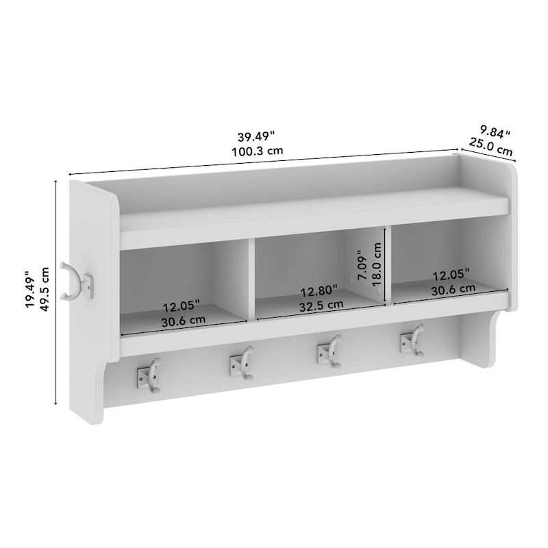 Porte-manteau mural 40W avec étagère