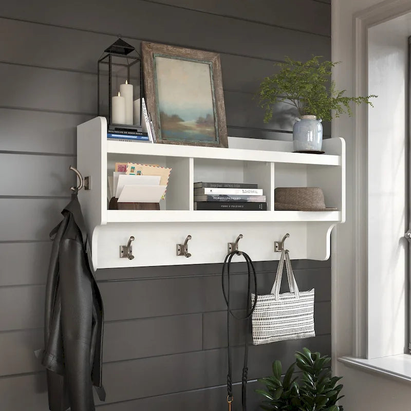 Porte-manteau mural 40W avec étagère