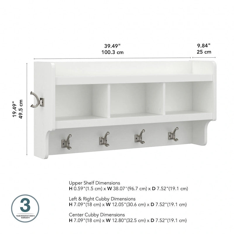 Porte-manteau mural 40W avec étagère