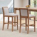 Tabourets de bar modernes rembourrés de 77,5 cm avec assise et dossier coussinés, lot de 2
