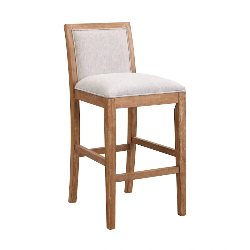 Tabourets de bar modernes rembourrés de 77,5 cm avec assise et dossier coussinés, lot de 2