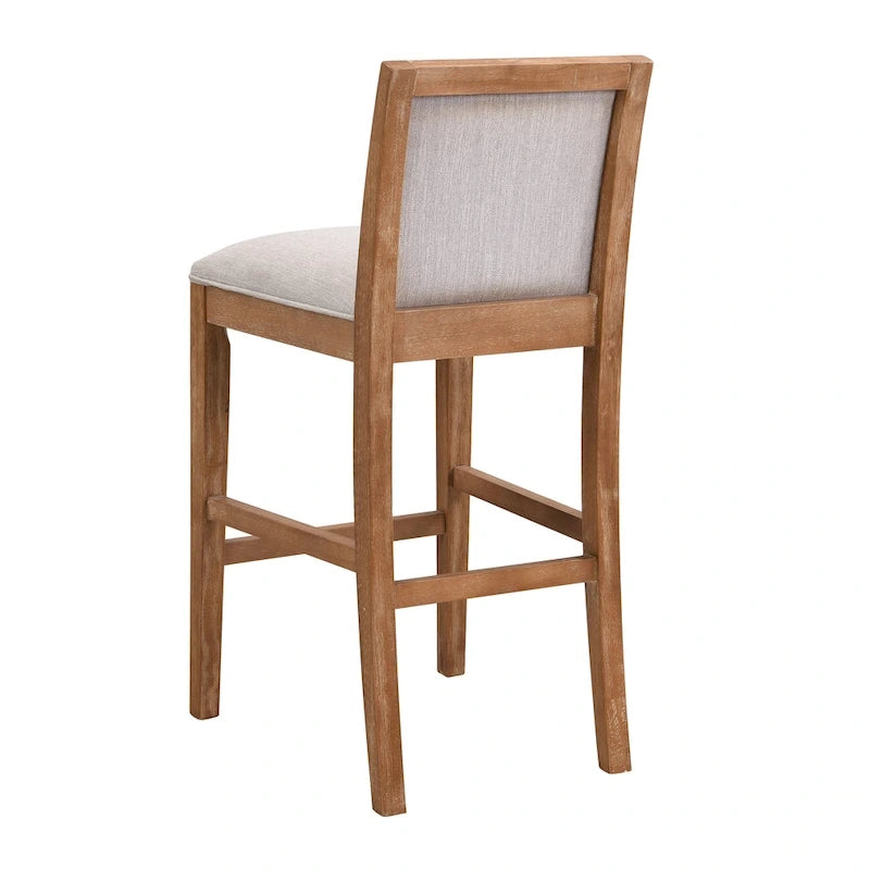 Tabourets de bar modernes rembourrés de 77,5 cm avec assise et dossier coussinés, lot de 2