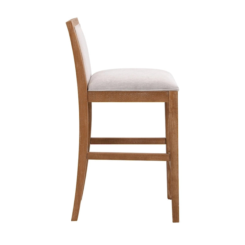 Tabourets de bar modernes rembourrés de 77,5 cm avec assise et dossier coussinés, lot de 2