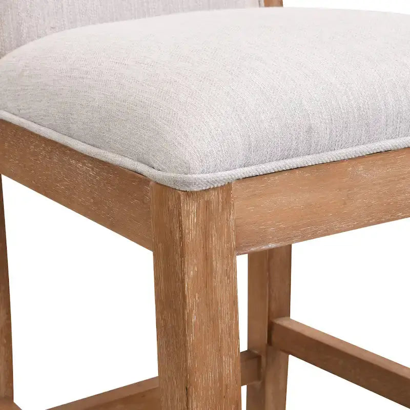 Tabourets de bar modernes rembourrés de 77,5 cm avec assise et dossier coussinés, lot de 2