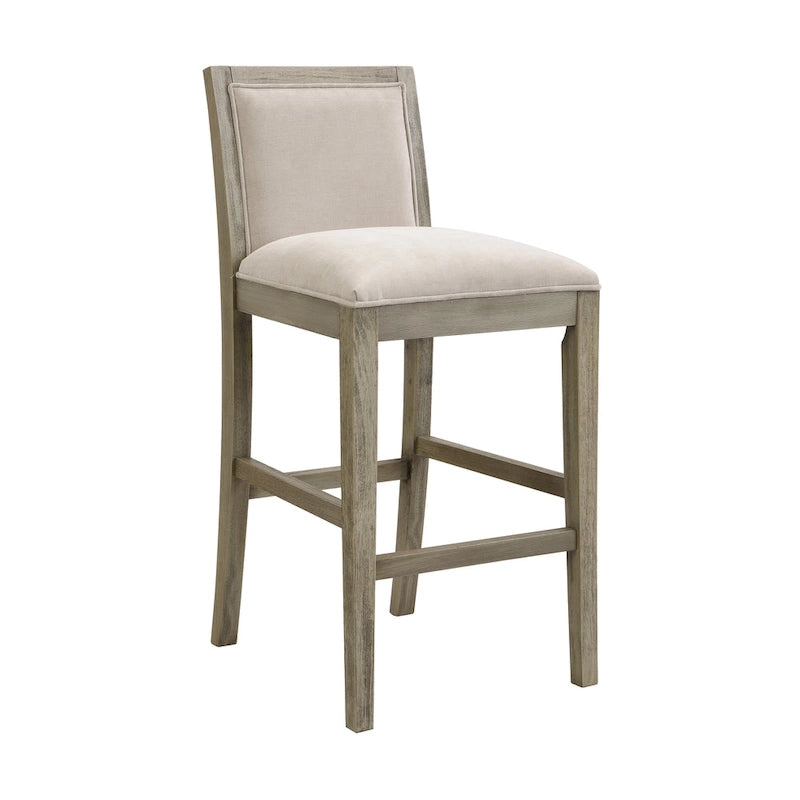 Tabourets de bar modernes rembourrés de 77,5 cm avec assise et dossier coussinés, lot de 2