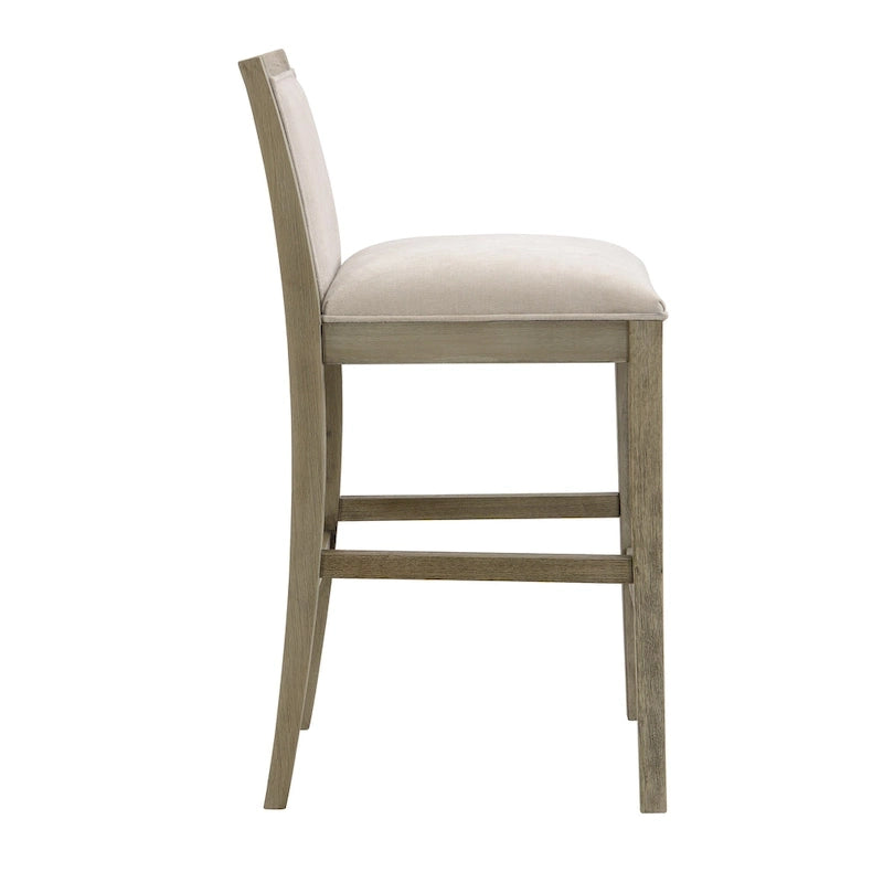 Tabourets de bar modernes rembourrés de 77,5 cm avec assise et dossier coussinés, lot de 2