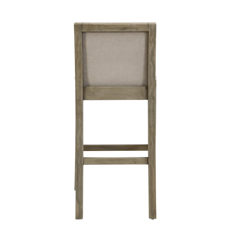 Tabourets de bar modernes rembourrés de 77,5 cm avec assise et dossier coussinés, lot de 2