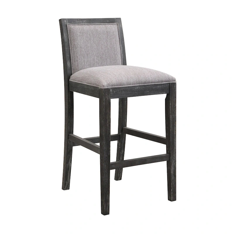 Tabourets de bar modernes rembourrés de 77,5 cm avec assise et dossier coussinés, lot de 2