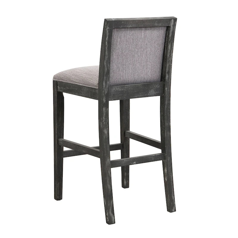 Tabourets de bar modernes rembourrés de 77,5 cm avec assise et dossier coussinés, lot de 2