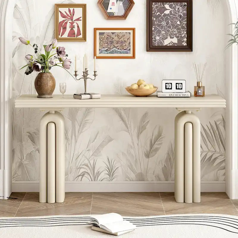 Console de Table Accent Chic, Design Élégant et Luxueux pour Entrée, Couloir, Salon