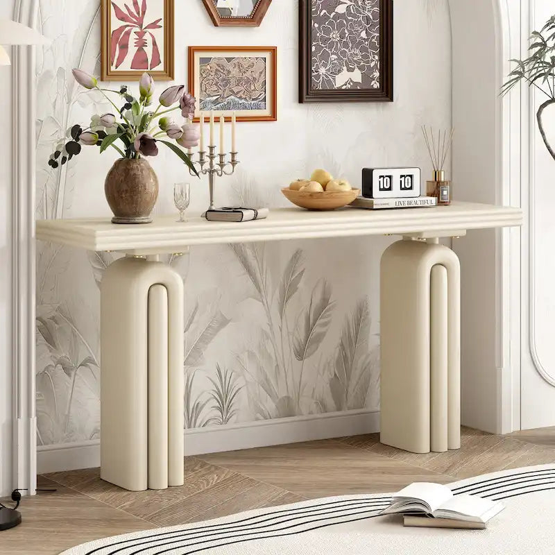 Console de Table Accent Chic, Design Élégant et Luxueux pour Entrée, Couloir, Salon
