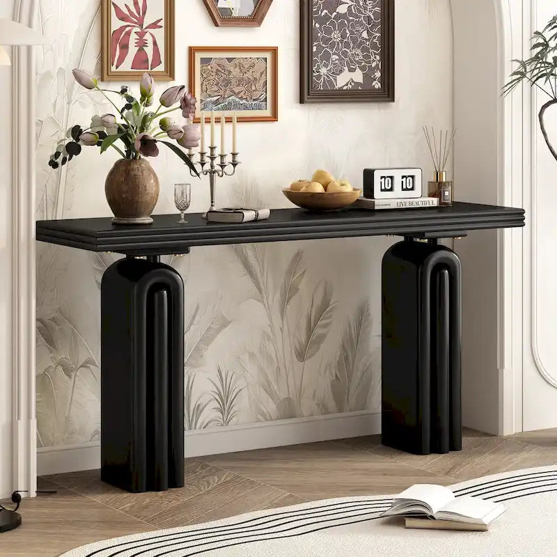 Console de Table Accent Chic, Design Élégant et Luxueux pour Entrée, Couloir, Salon