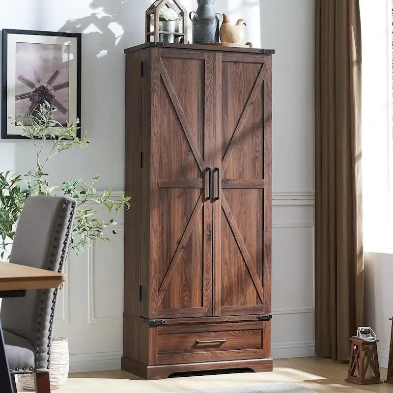 Armoire de rangement haute pour cuisine de ferme de 72 po, armoire de rangement haute, placard - S.O.