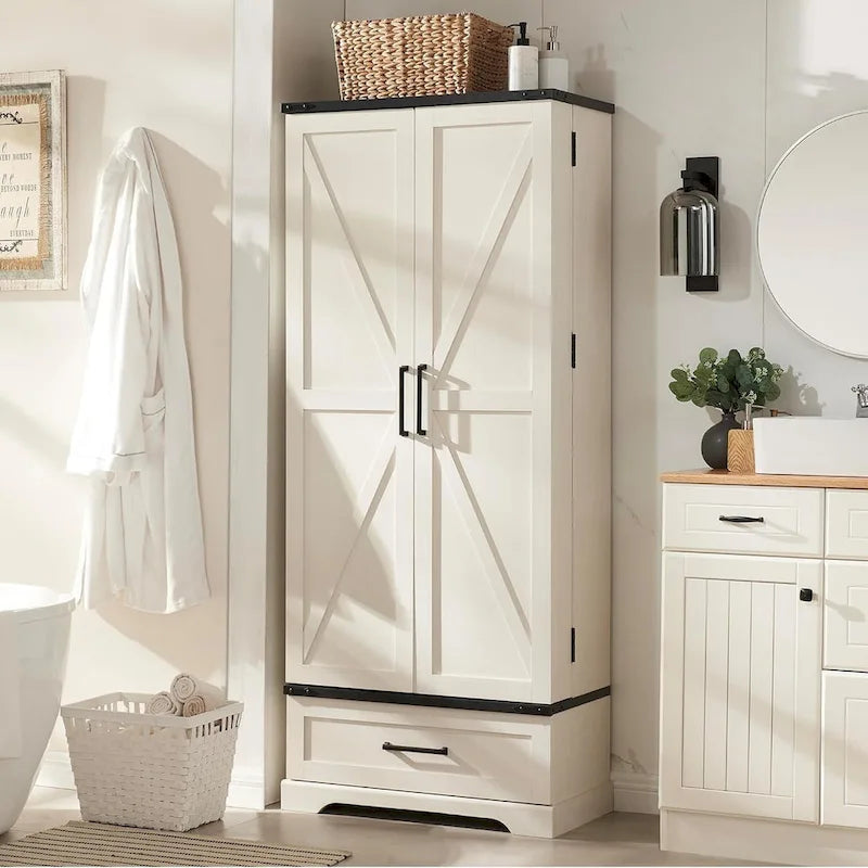 Armoire de rangement haute pour cuisine de ferme de 72 po, armoire de rangement haute, placard - S.O.