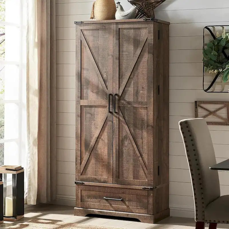 Armoire de rangement haute pour cuisine de ferme de 72 po, armoire de rangement haute, placard - S.O.