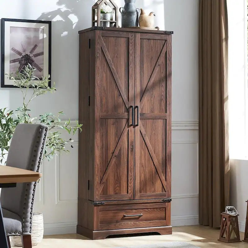Armoire de rangement haute pour cuisine de ferme de 72 po, armoire de rangement haute, placard - S.O.