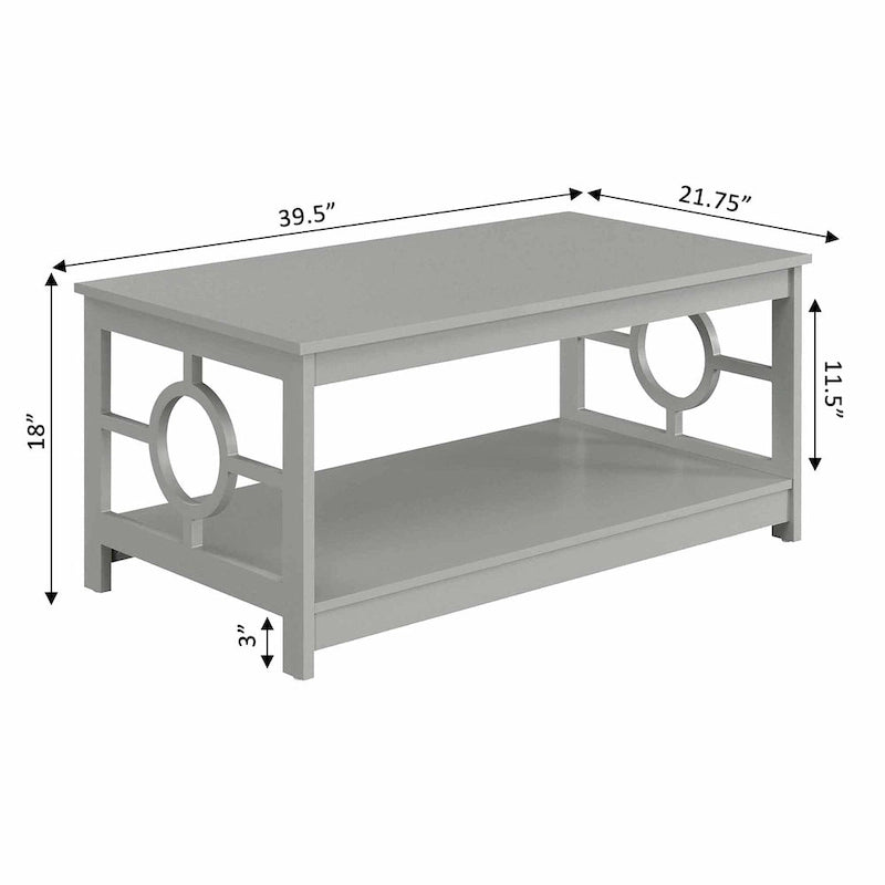 Table basse avec étagère
