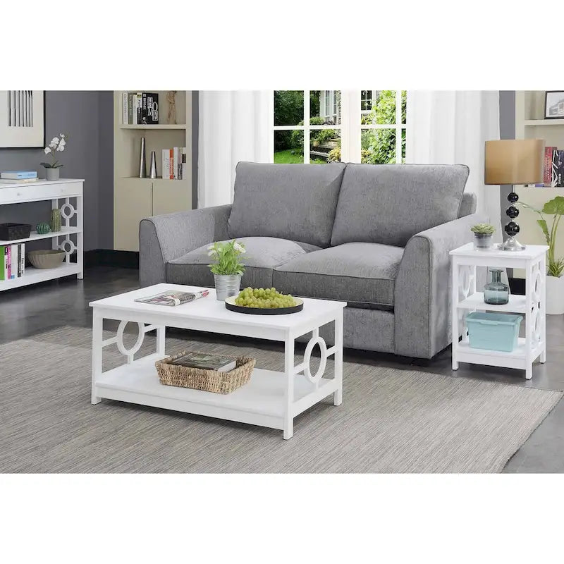 Table basse avec étagère
