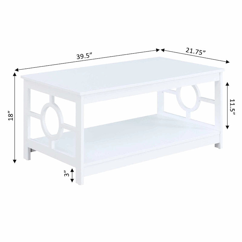 Table basse avec étagère