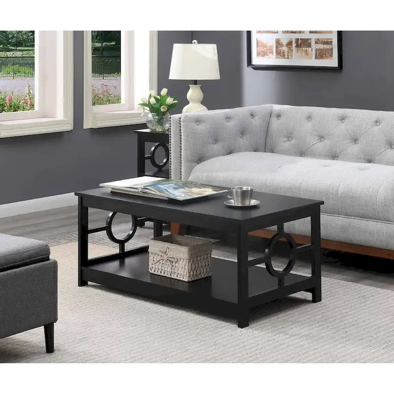 Table basse avec étagère