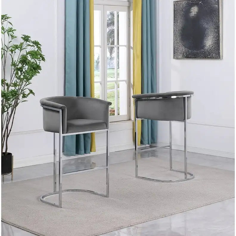Chaise de comptoir rembourrée