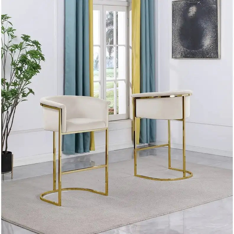 Chaise de comptoir rembourrée