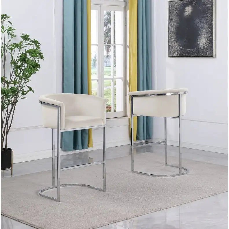 Chaise de comptoir rembourrée