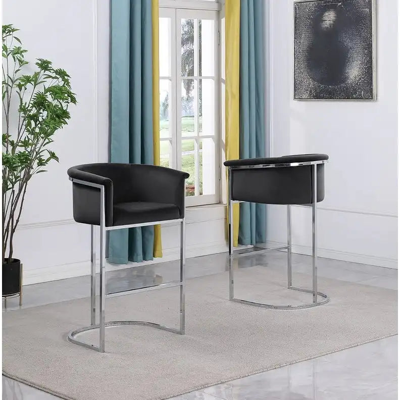 Chaise de comptoir rembourrée