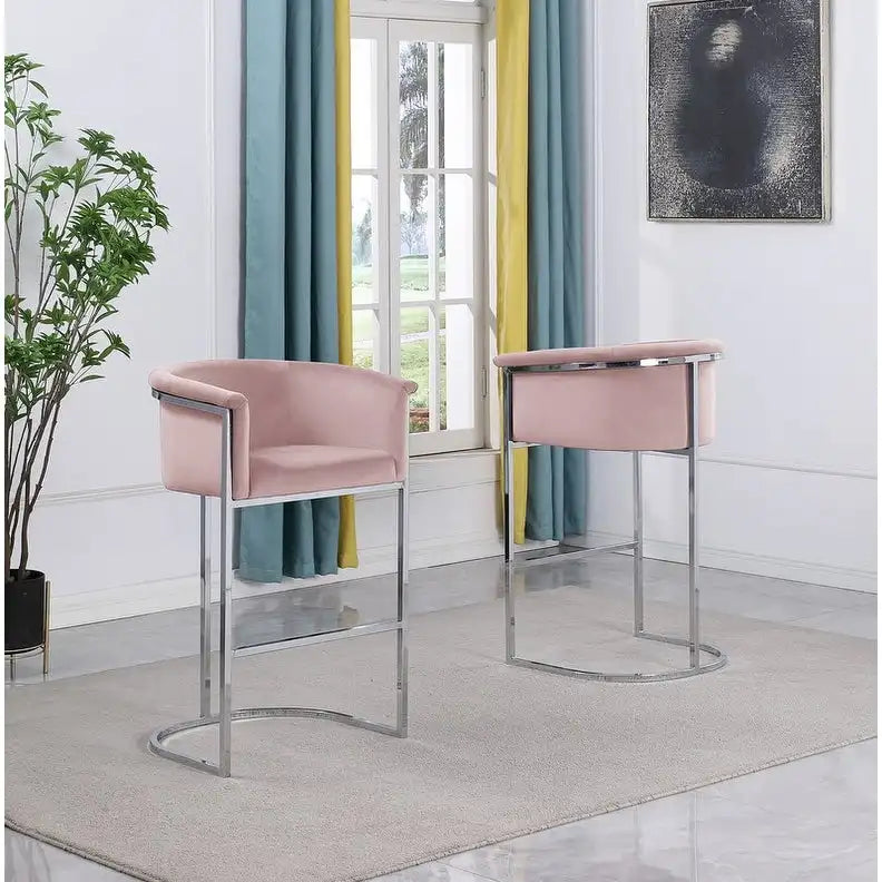 Chaise de comptoir rembourrée