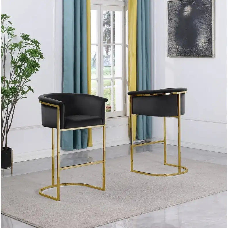Chaise de comptoir rembourrée