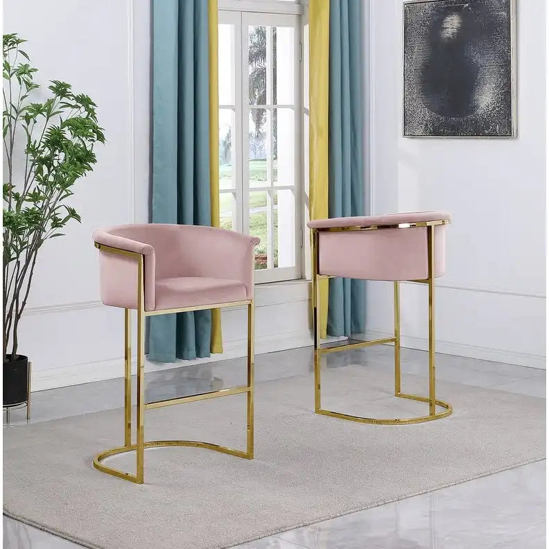 Chaise de comptoir rembourrée