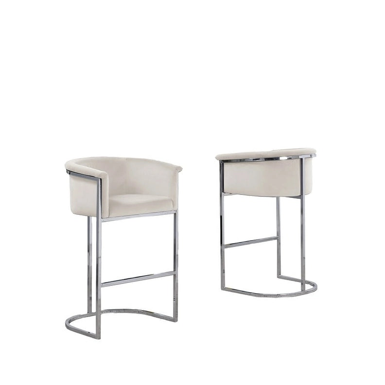 Chaise de comptoir rembourrée
