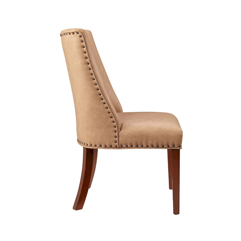 Chaises de salle à manger en similicuir (lot de 2)