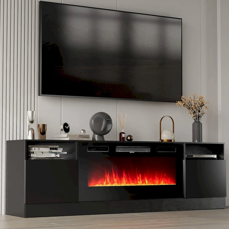 Meuble TV de 70 po avec foyer électrique de 36 po