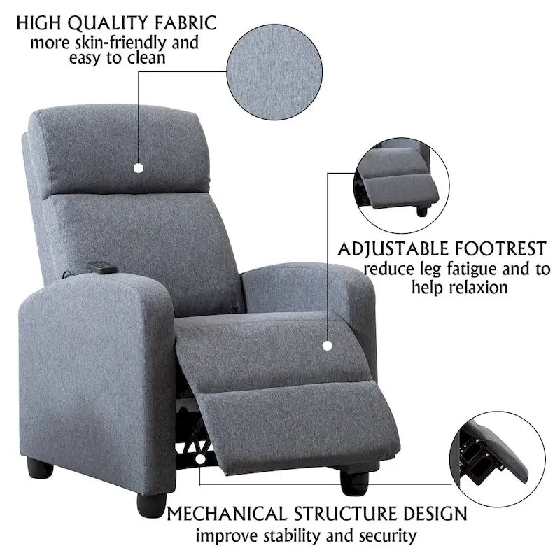 Fauteuils inclinables réglables à dossier inclinable pour salon