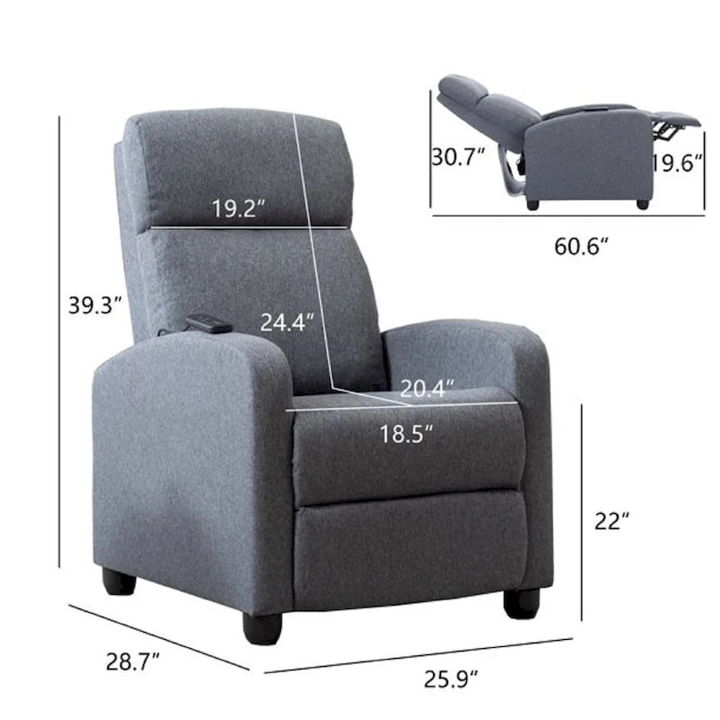 Fauteuils inclinables réglables à dossier inclinable pour salon