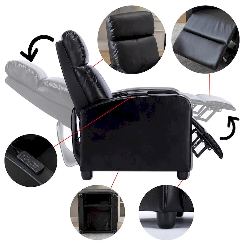 Fauteuils inclinables réglables à dossier inclinable pour salon