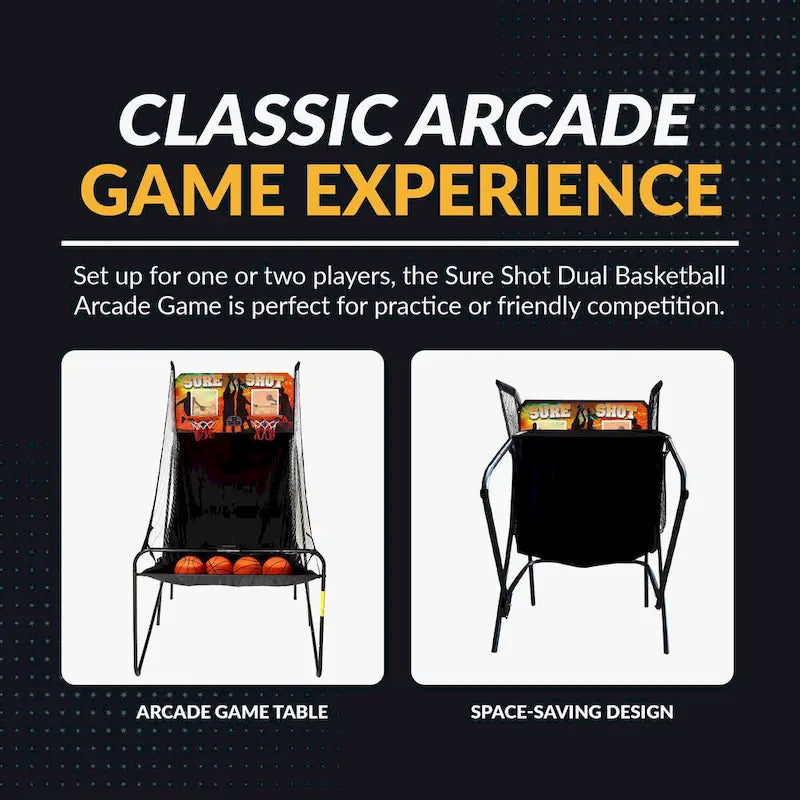 Jeu d'arcade de basket-ball double de 81 po avec affichage des scores DEL