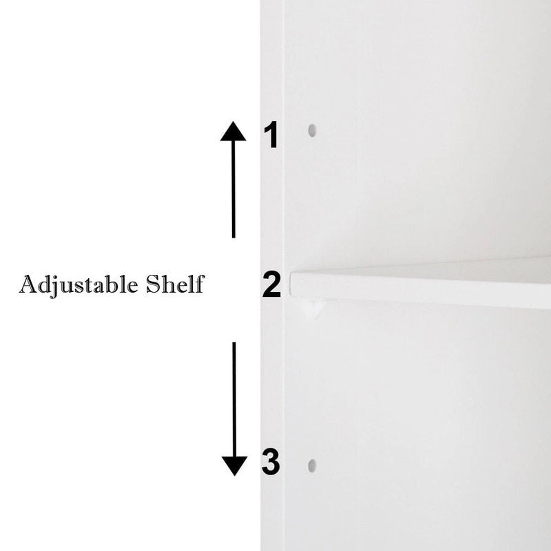 Meuble de salle de bain bas en bois avec étagères réglables (4 options)