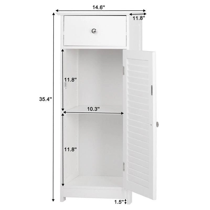 Meuble de salle de bain bas en bois avec étagères réglables (4 options)