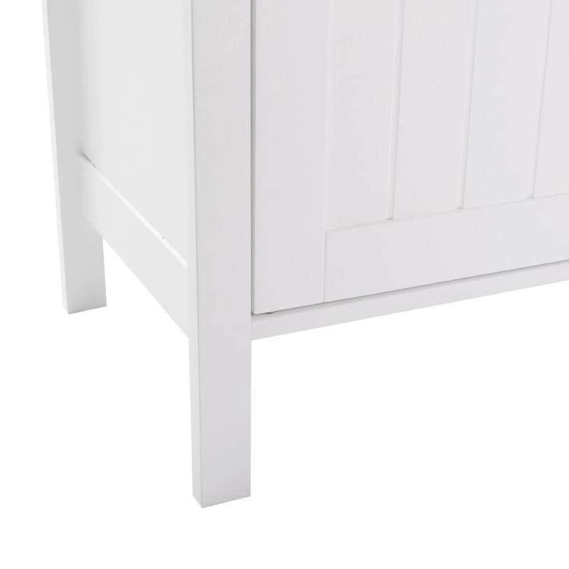 Meuble de salle de bain bas en bois avec étagères réglables (4 options)