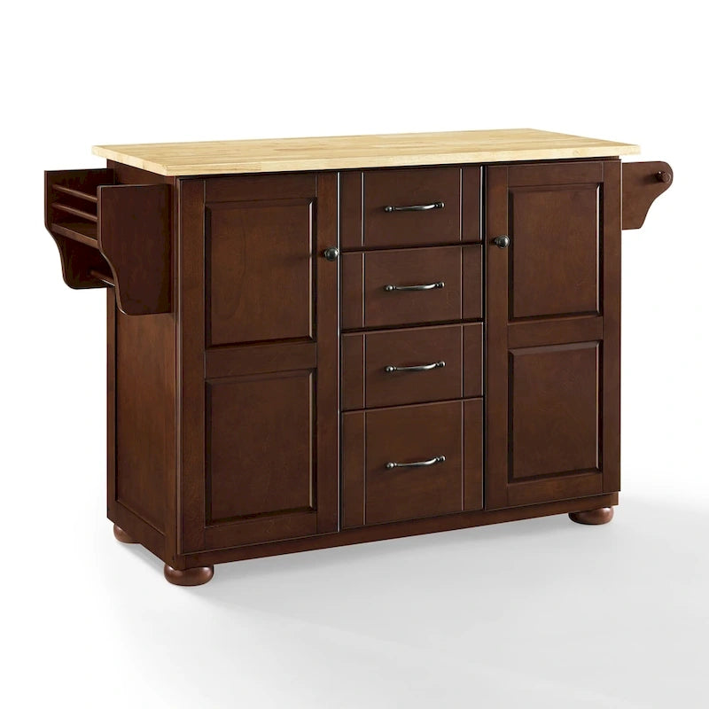 Îlot de cuisine avec plateau en bois naturel - 18p x 51,5L x 35,25H