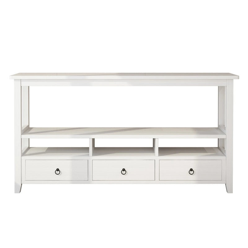 Console de style vintage à 3 niveaux avec 3 tiroirs et étagères