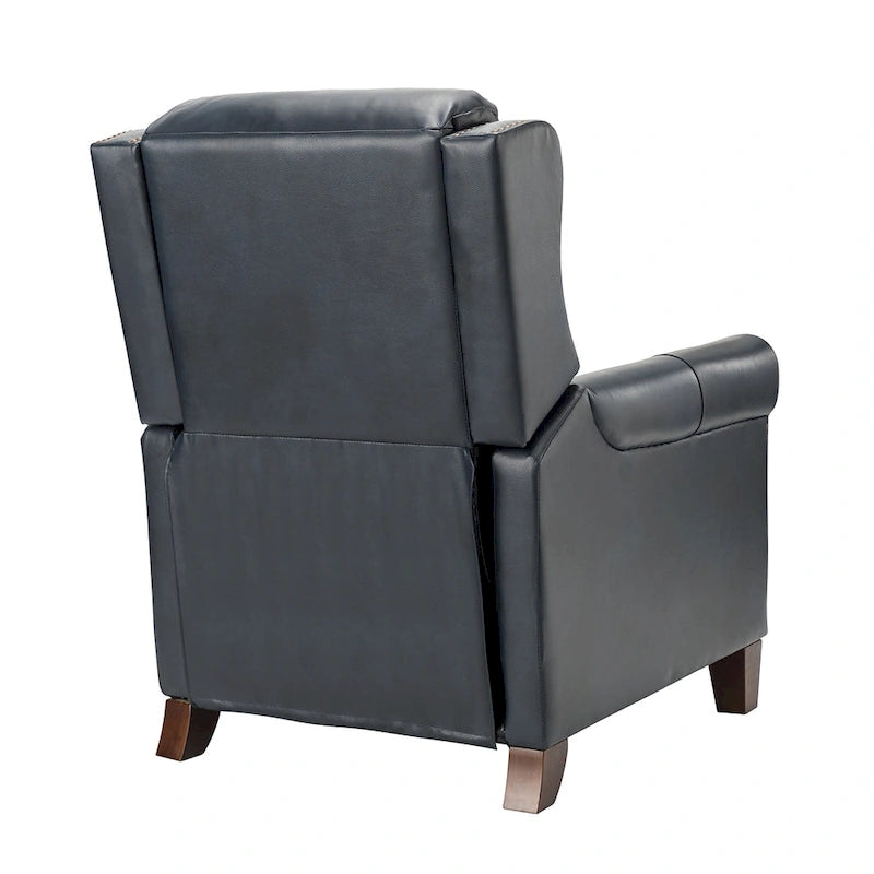 32,48 po Large Fauteuil inclinable manuel en cuir véritable