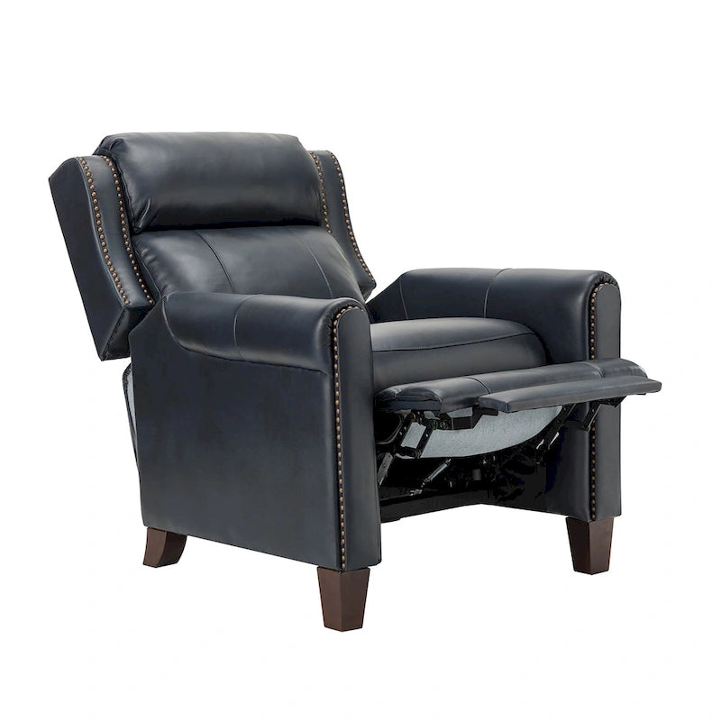 32,48 po Large Fauteuil inclinable manuel en cuir véritable