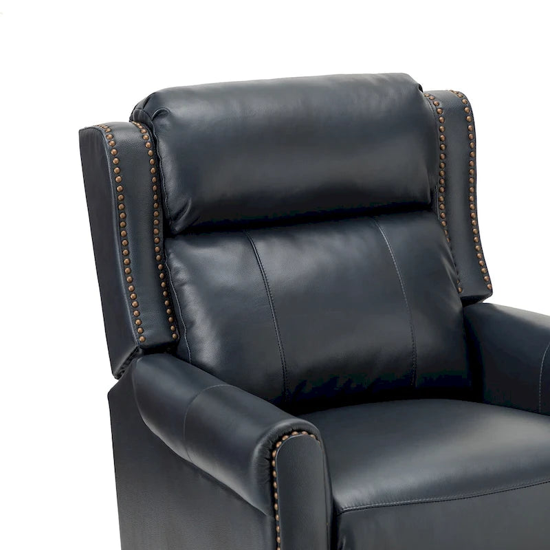 32,48 po Large Fauteuil inclinable manuel en cuir véritable